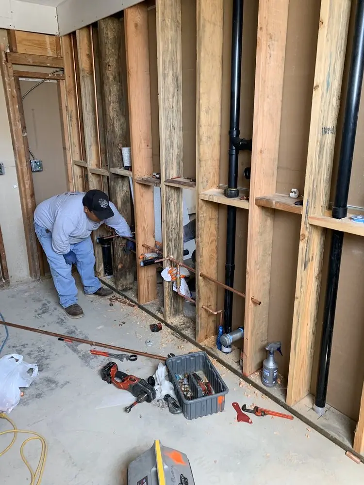 Commercial rough-in plumbing for Gas Line Repair in Upper Leacock